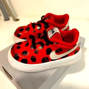 Nike Force 1 Toddler size 7 Lady Bugs